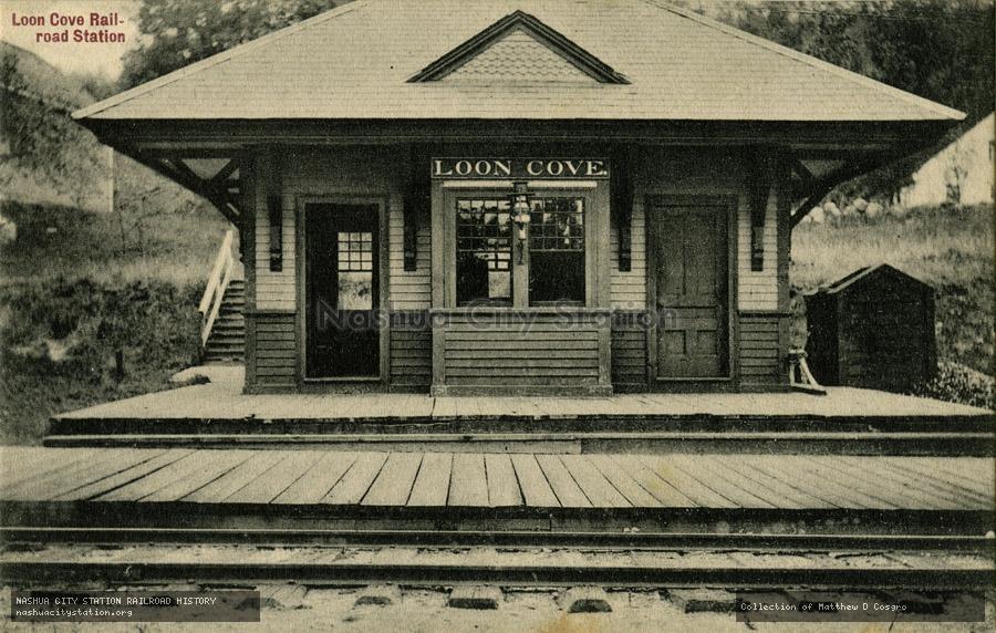 Postcard: Loon Cove Railroad Station
